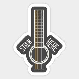 STRUM HERE 01 Sticker